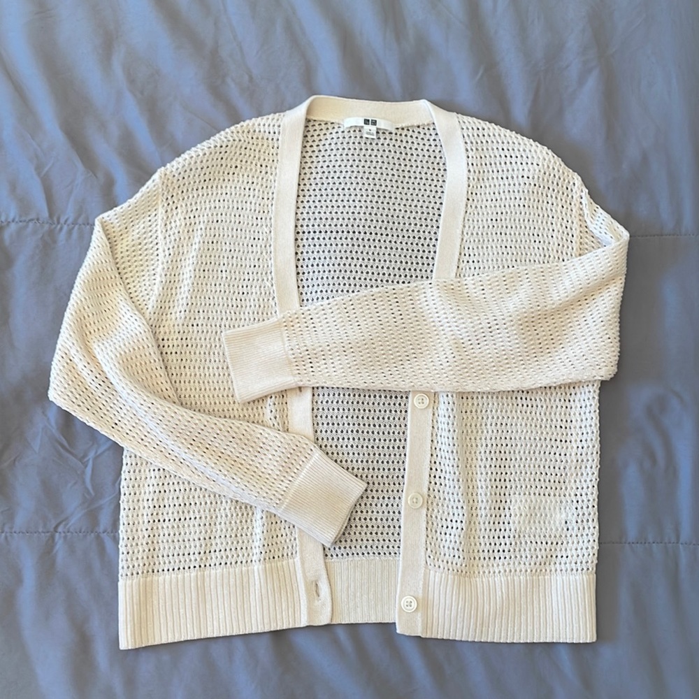 Uniqlo Mesh Long Sleeve Cardigan Small